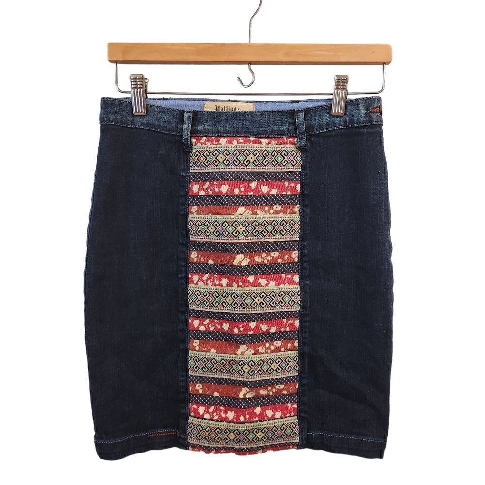 Anthropologie Holding Horses Denim Skirt Size 26